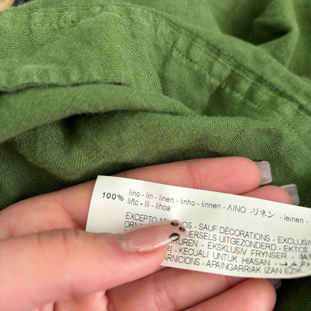 Zara green linen top - Picture 7 of 7